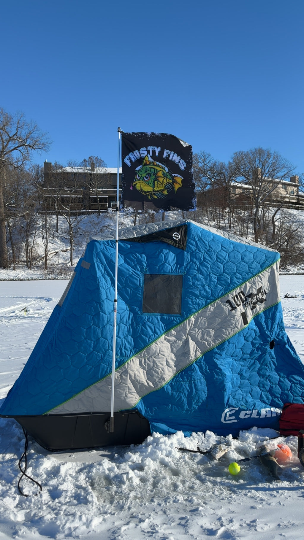 Frosty Fins Outdoors Shanty Flags
