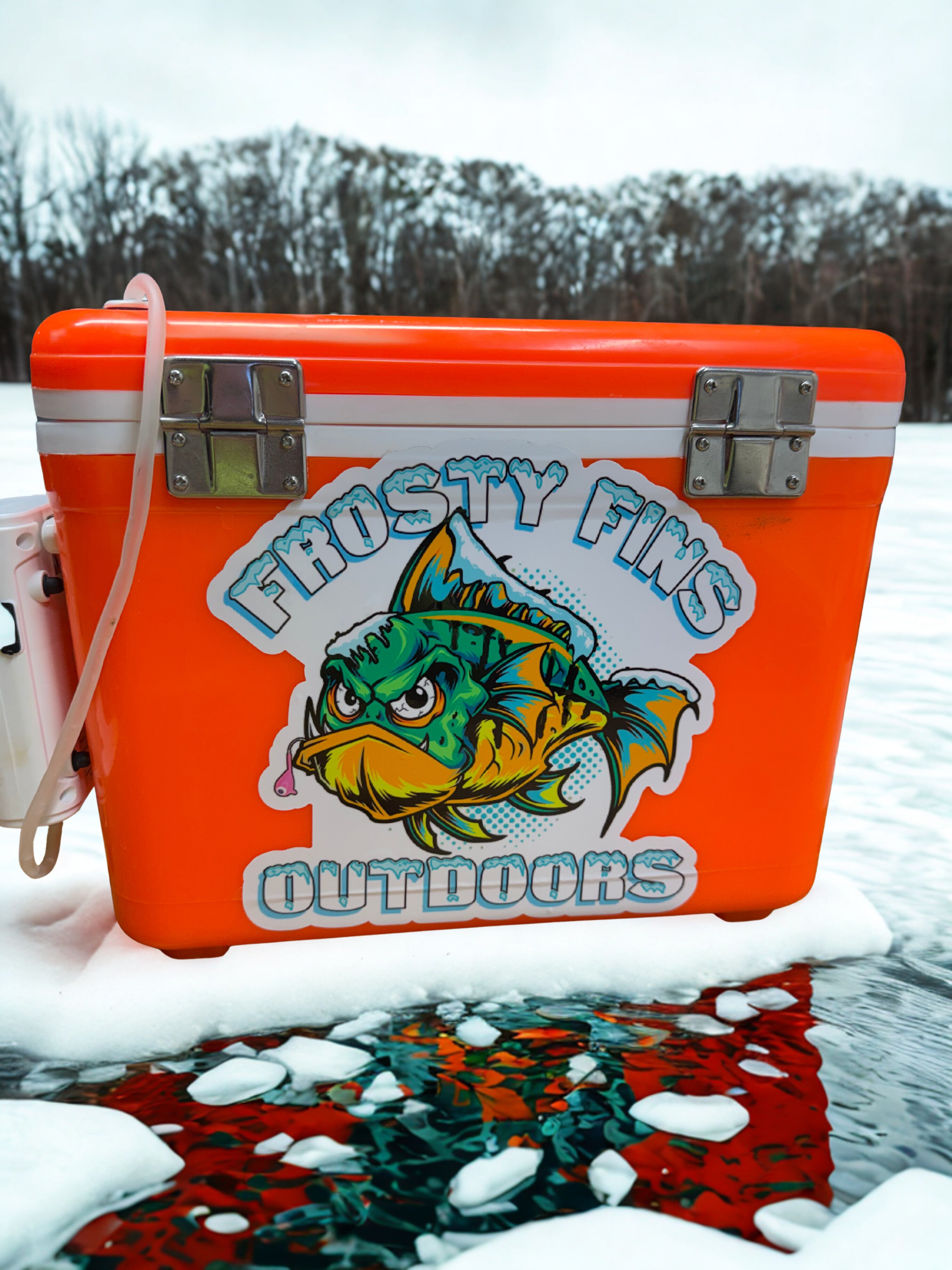 Frosty Fins Outdoors 9" Sticker